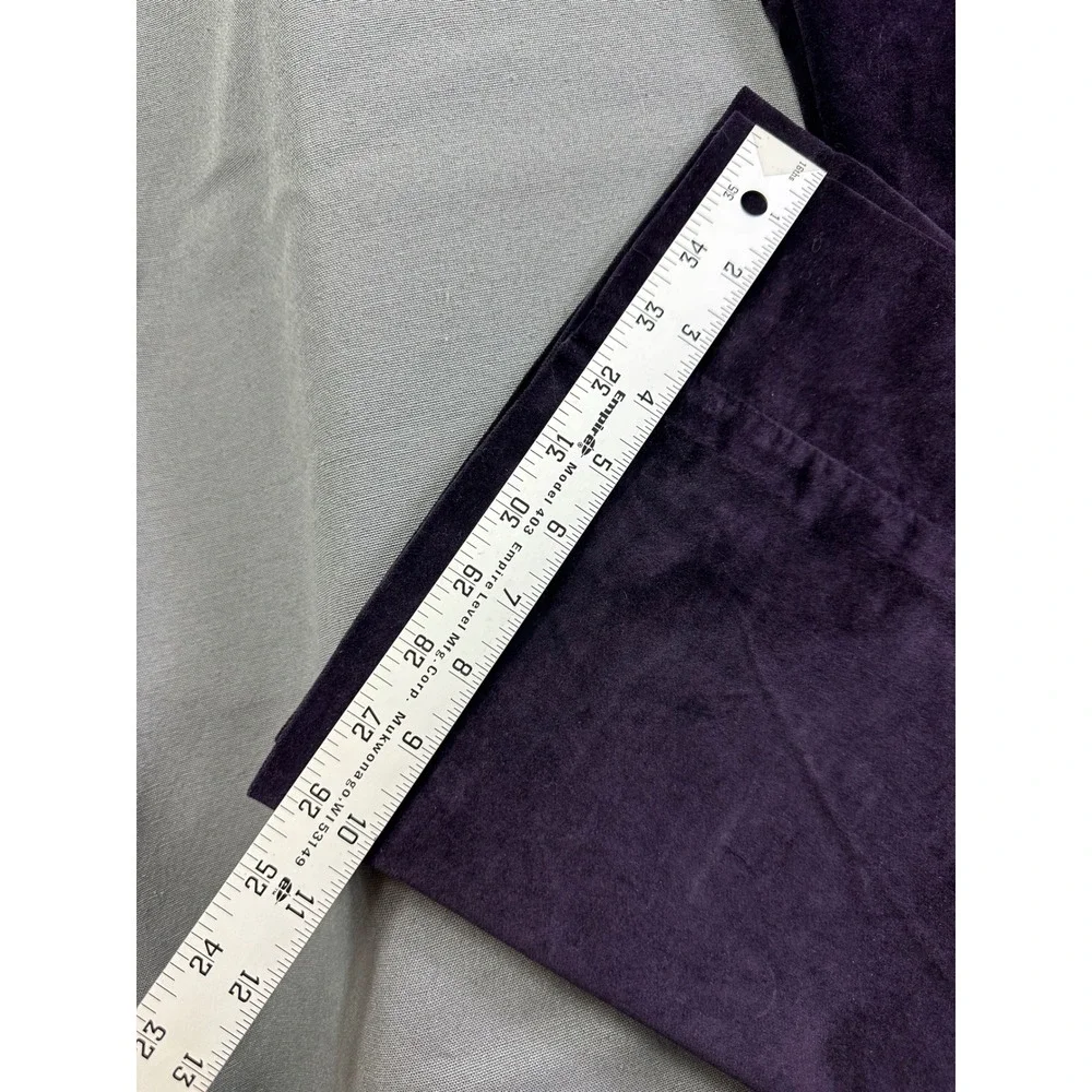 Eddie Bauer Purple Corduroy Pants Women Wide Leg Velvet Texture Trousers size 10 - Picture 7 of 16